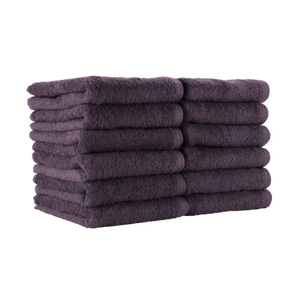 Monarch Brands Salon Towels Jr , Eggplant, 12PK P-BBJ16272.5EGP - main